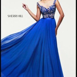 Sherri Hill Royal Blue Dress Style 11151 Size 2